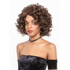 Синтетический Лайс Фронт Волнистый парик  термостойкие Волокна волосы парик для женщин короткий 11 дюймов DS001