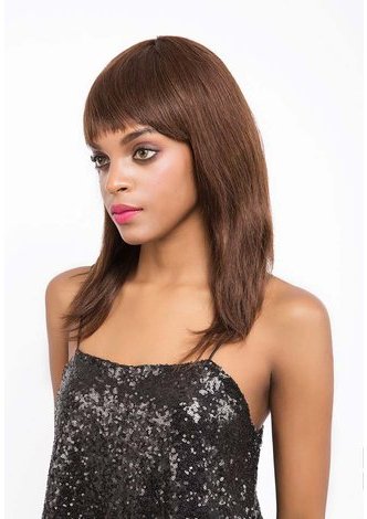 BEAUTY | Remy Human Hair 10 Inch Straight Mid-lenght Wig FZ49 