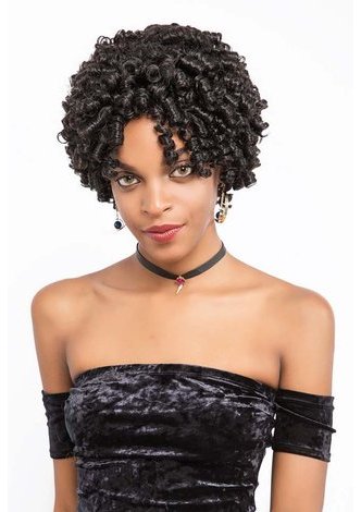 BUNNY | Synthetic Fiber Hair 9 Inch Curly Short Wig