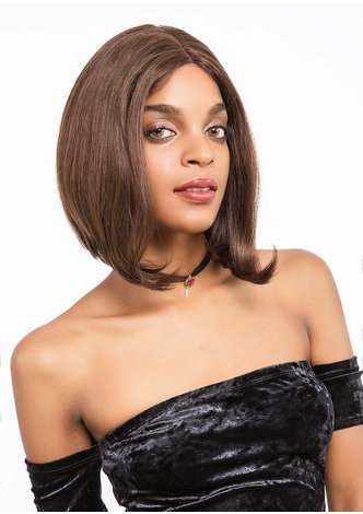 LENA | Remy Human Hair with Lace Frontal 12 Inch Straight Mid-lenght Wig