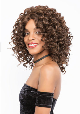 LISSETE | Swiss Lace Frotnal Heat Resistant Synthetic Hair 13 Inch Curly Mid-lenght  Wig