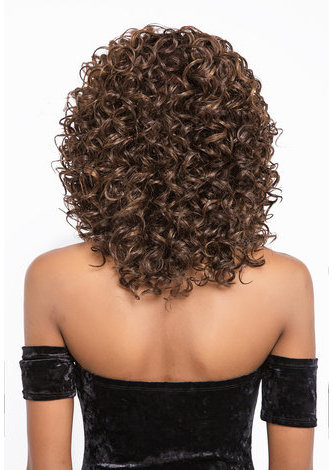 LISSETE | Swiss Lace Frotnal Heat Resistant Synthetic Hair 13 Inch Curly Mid-lenght  Wig