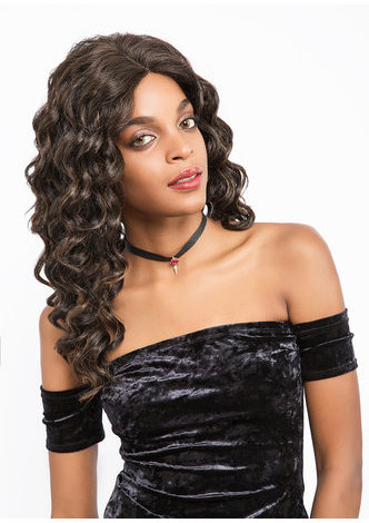 LUELLA | Swiss Lace Frotnal Heat Resistant Synthetic Hair 14 Inch Wavy Long Wig