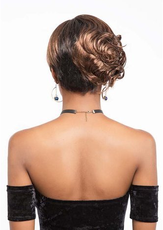 La perruque synthétique faite par machine de cheveux a perruque de cheveux résistante à la chaleur de fibre pour les femmes court 6.5 pouces 5066