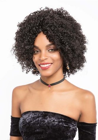 NACY | Synthetic <em>Fiber</em> Hair 13 Inch Curly Mid-lenght Wig