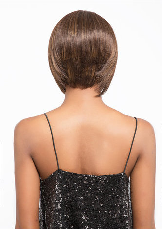 Perruque de cheveux résistante à la chaleur de fibre de perruque droite faite par machine synthétique de cheveux pour des femmes 9 pouces 6100