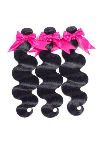 7A Grade Indian Virgin Human Hair <em>Body</em> Wave Weaving 300g 3pcs 8~30 Inch