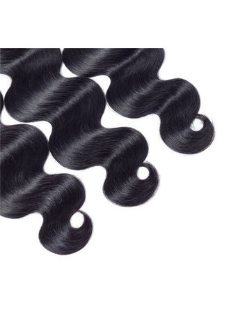 8A Grade Brazilian Remy Human Hair Body Wave 13*4 Closure with 3 Body Wave hair bundles hand-made wig