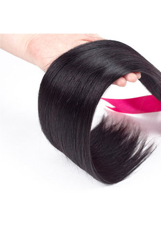 HairYouGo 7A Grade Malaysian Virgin Human Hair Straight 4*4 Closure with 3 straight hair bundles 1b