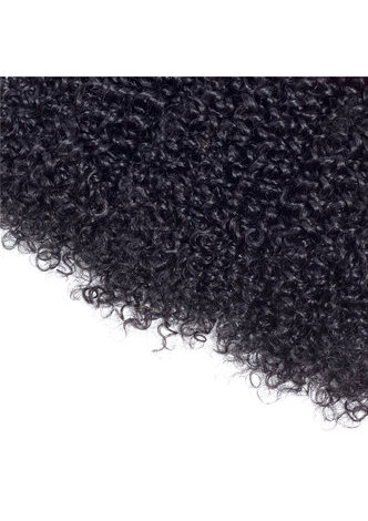 HairYouGo 7A Grade Peruvian Virgin Human Hair Kinky Curly 4*4 Closure with 3 Kinky Curly hair bundles