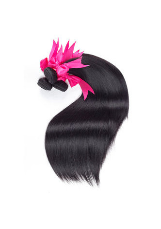 HairYouGo 8A Grade Brazilian Remy Human Hair Straight 360 Closure with 3 Straight hair bundles 1b