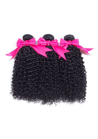 Tissage bouclé crépus de cheveux de Vierge de la catégorie 7A péruvienne 300g 3pcs 8 ~ 30 pouces