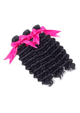 Tissage bouclé profondément indien de cheveux de Vierge de la catégorie 7A 300g 3pcs 8 ~ 30 pouces