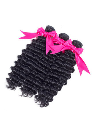 Tissage bouclé profondément indien de cheveux de Vierge de la catégorie 7A 300g 3pcs 8 ~ 30 pouces