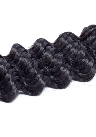 Tissage bouclé profond de cheveux humains de la Vierge péruvienne de 7A 100g 1pc 8 ~ 30 pouces