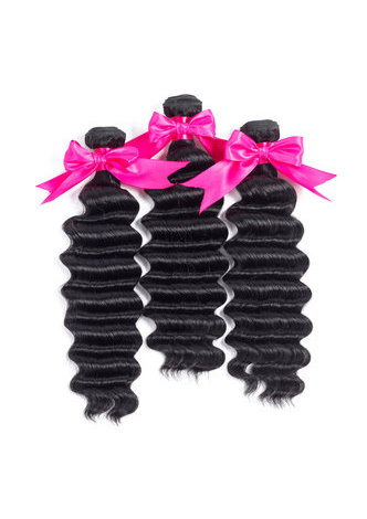 Tissage profond lâche de 300g 3pcs 8 ~ 30 pouces de cheveux humains de la Vierge péruvienne de catégorie