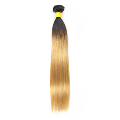 HairYouGo Hair Pre-Colored Ombre Brazilian Straight hair bundles Wave T1B Pale Yellow Hair Weave Human Hair Extension 12-24 Inch