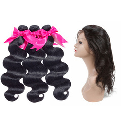 HairYouGo 7A Grade Malaysian Virgin Human Hair Body Wave 360 Closure with 3 body wave bundles