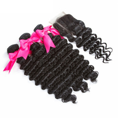 HairYouGo 7A Grade Malaysian Virgin Human Hair Deep Wave 4*4 Closure with 3 Deep Wave bundles