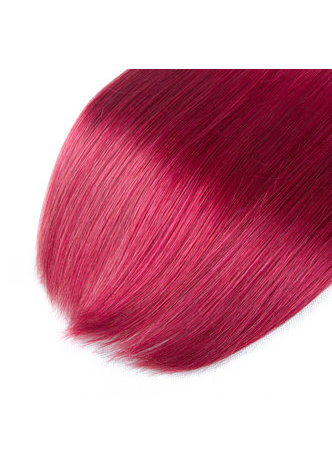 Cheveux HairYouGo Ombre pré-colorée Péruvienne Non-Remy cheveux raides bundles Vague # 1B Cheveux rouges Weave Extension de cheveux humains 12-24 pouces