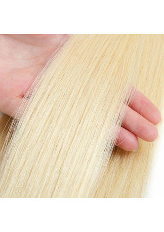 HairYouGo бразильские прямые волосы  #613 блонд 3 объем с  Верх накладок на Шелке База 4шт/лот Non-Remy волосы бесплатная доставка