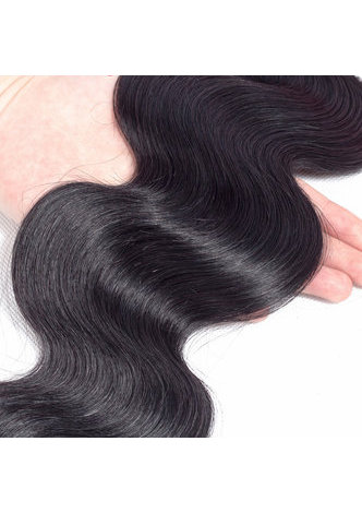 HairYouGo 7A Grade Indian Virgin Human Hair Body Wave 13*4 Closure with 3 Body Wave hair bundles 