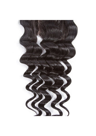 HairYouGo 7A Grade Indian Virgin Human Hair Deep Wave 4*4 Closure