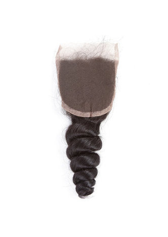 HairYouGo 7A Grade Indian Virgin Human Hair Loose Wave 4*4 Closure