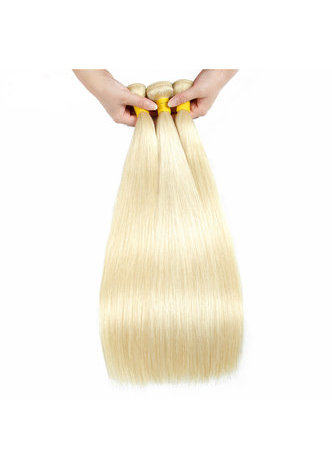 HairYouGo 7A Grade Malaysian Virgin Human Hair Pre-Colored 613 Blonde Weave Weft Straight 10~22 Inch 100g/pc