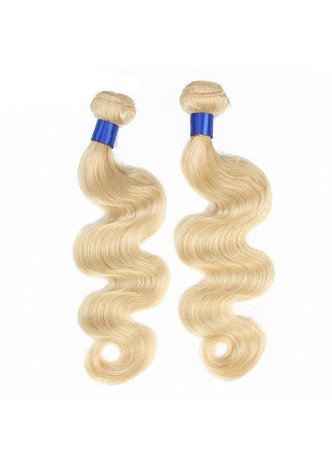 HairYouGo 7A Grade Péruvienne Vergin Cheveux Humains Pré-Colore 613 Blond Weave Trame Corps Vague 10 ~ 22 Pouces 100g / pc