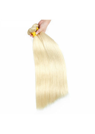 HairYouGo 7A Grade Péruvienne Vergin Cheveux Humains Pré-Colore 613 Blond Weave Trame Droite 10 ~ 22 Pouces 100g / pc