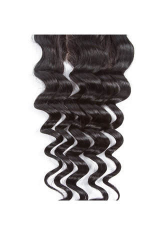 HairYouGo 7A Grade Peruvian Virgin Human Hair Deep Wave 4*4 Closure with 3 Deep Wave bundles