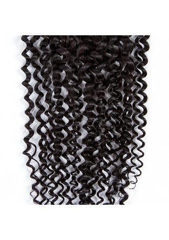 HairYouGo 7A Grade Peruvian Virgin Human Hair Kinky Curly 4*4 Closure with 3 Kinky Curly hair bundles