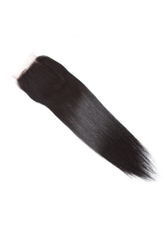 HairYouGo 7A Grade Peruvian Virgin Human Hair Straight 4*4 Closure with 3 bundles 1b