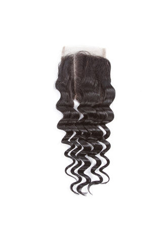 HairYouGo 8A сортность Бразильские девственные Remy натуральные волосы Глубокая Волна  4*4 закрытие 