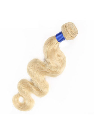 HairYouGo 8A Grade Brazilian Virgin Remy Human Hair Pre-Colored 613 <em>Blonde</em> Weave Weft Body Wave