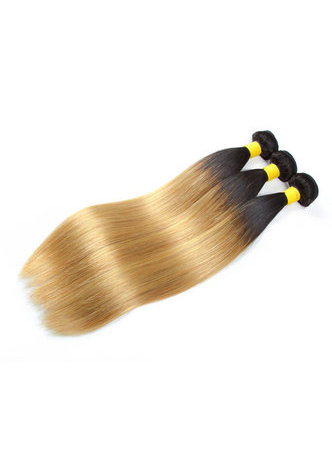 HairYouGo Cheveux Ombre Pré-Coloré Malaisien Non-Remy Cheveux Raides Bundles Vague T1B Cheveux Jaunes Pores Weave Extension de Cheveux Humains 12-24 Pouces