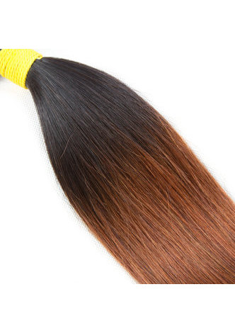 HairYouGo Hair Pre-Colored Ombre Brazilian Straight hair bundles Wave T1B/30 Hair Weave Human Hair Extension 12-24 Inch