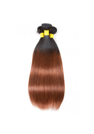 HairYouGo Hair Pre-Colored Ombre Brazilian Straight hair bundles Wave T1B/30 Hair Weave Human Hair Extension 12-24 Inch