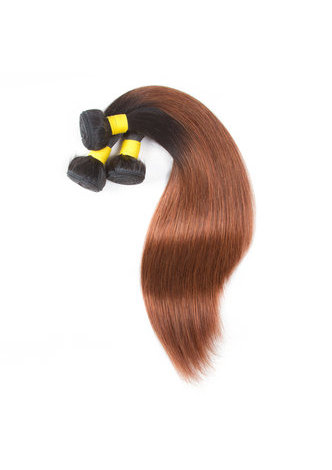 HairYouGo Hair Pre-Colored Ombre Indian Straight hair bundles Wave T1B/30 Hair Weave Human Hair Extension 12-24 Inch