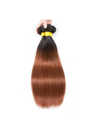 HairYouGo Hair Pre-Colored Ombre Indian Straight hair bundles Wave T1B/30 Hair Weave Human Hair Extension 12-24 Inch