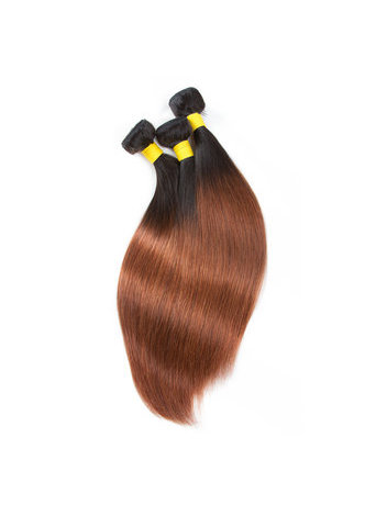 HairYouGo Hair Pre-Colored Ombre Indian Straight hair bundles Wave T1B/30 Hair Weave Human Hair Extension 12-24 Inch