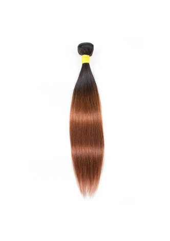 HairYouGo Hair Pre-Colored <em>Ombre</em> Indian Straight hair bundles Wave T1B/30 Hair Weave Human Hair