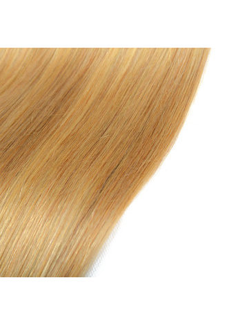 HairYouGo Hair Pre-Colored Ombre Indian Straight hair bundles Wave T1B Pale Yellow Hair Weave Human Hair Extension 12-24 Inch