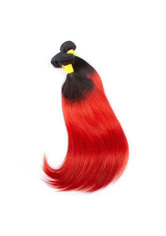 HairYouGo Hair Pre-Colored Ombre Malaysian Non-Remy Straight hair bundles Wave T1B Red Hair Weave Human Hair Extension 12-24 Inch