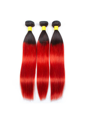 HairYouGo cheveux pré-colorés Ombre Brésiliens cheveux raides bundles vague T1B Cheveux rouges Weave Extension de cheveux humains 12-24 pouces