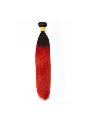 HairYouGo cheveux pré-colorés Ombre indien cheveux raides bundles vague T1B Cheveux rouges Weave Extension de cheveux humains 12-24 pouces