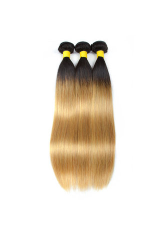 HairYouGo cheveux pré-colorés Ombre indien cheveux raides bundles vague T1B cheveux jaunes pâles Weave Extension de cheveux humains 12-24 pouces