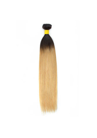 HairYouGo cheveux pré-colorés Ombre indien cheveux raides bundles vague T1B cheveux jaunes pâles Weave Extension de cheveux humains 12-24 pouces