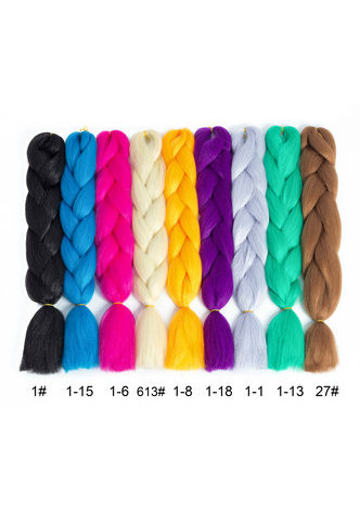 24inch Jumbo tressage extensions de cheveux synthétiques 1 ton 100g haute température fiber de tressage Crochet cheveux 29 couleurs